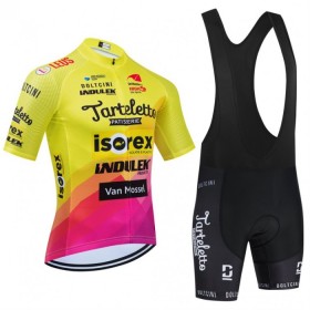 Set Fietsshirt + Korte Koersbroek 2024 Tarteletto Isorex Geel